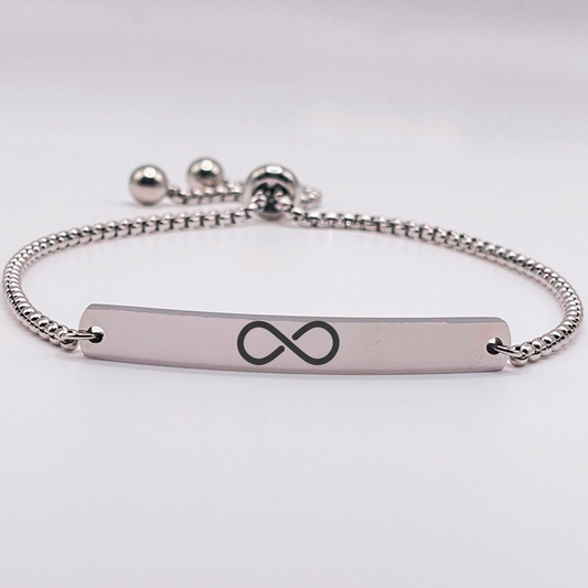 ENGRAVED CHAIN BRACELET W/ DRAWSTRING