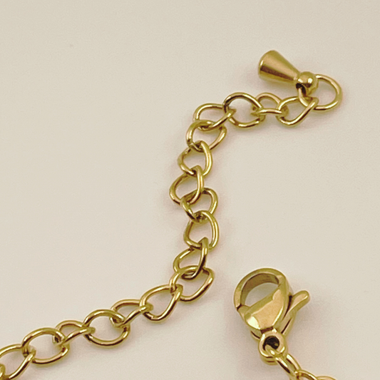 ENGRAVED CHAIN BRACELET W/ LINK CHAIN