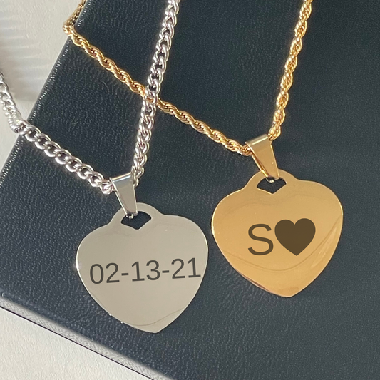 ENGRAVED HEART PENDANT